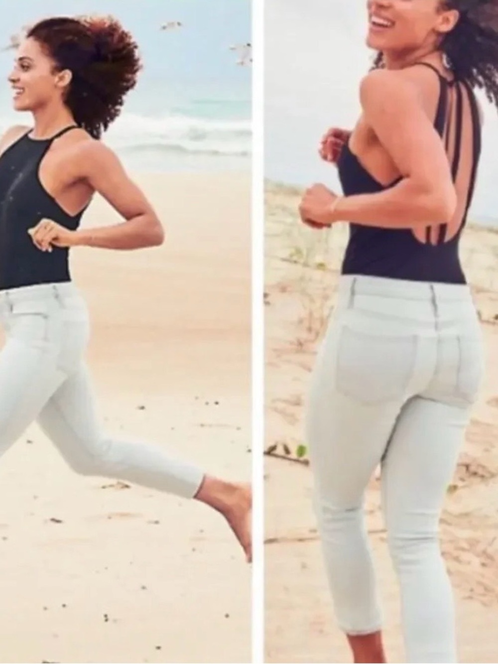 Athleta Sculptek Skinny Crop Jeans in Glacier Wash